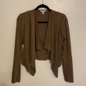 Brown, Cropped Blazer